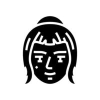 dark eyeliner goth subculture glyph icon illustration vector