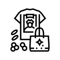 fan merchandise otaku line icon illustration vector