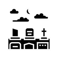 cemetery goth subculture glyph icon illustration vector