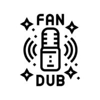 fandubs otaku line icon illustration vector