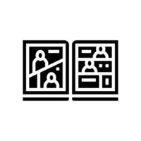 doujinshi otaku glyph icon illustration vector