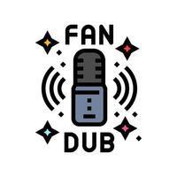 fandubs otaku color icon illustration vector