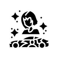 itasha otaku glifo icono ilustración vector