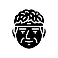 otaku man avatar glyph icon illustration vector