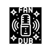 fandubs otaku glyph icon illustration vector