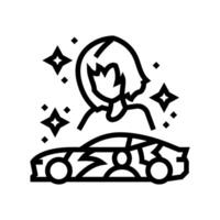 itasha otaku line icon illustration vector