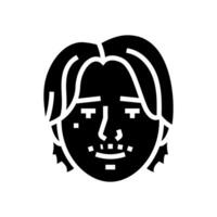 man otaku avatar glyph icon illustration vector