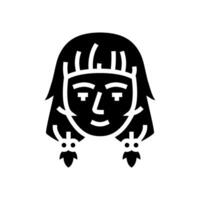 woman otaku avatar glyph icon illustration vector