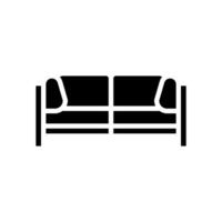 outdoor sofa outdoor furniture glyph icon illustration vector