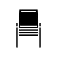 patio chair outdoor furniture glyph icon illustration vector