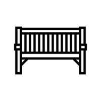 bench outdoor furniture line icon illustration vector