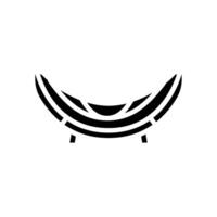 hammock outdoor furniture glyph icon illustration vector