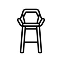 bar stool outdoor furniture line icon illustration vector