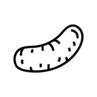 blood sausage meat line icon illustration vector