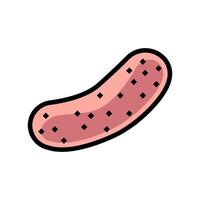 raw sausage meat color icon illustration vector