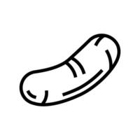 bratwurst sausage meat line icon illustration vector