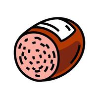 bierwurst sausage meat color icon illustration vector