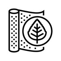 eco friendly fabric sustainable fashion line icon illustration vector