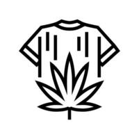 hemp clothing sustainable fashion line icon illustration vector