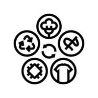 circular fashion sustainable line icon illustration vector