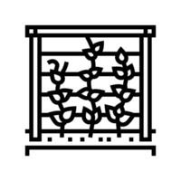 trellis urban gardening line icon illustration vector