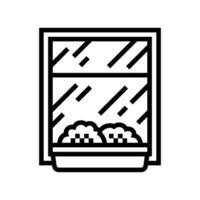 window boxes urban gardening line icon illustration vector