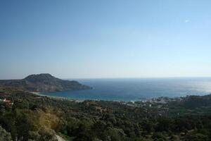 view over a bay in crete, greece photo