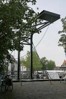 Spaarndam, a nice village located on the Spaarne River and a lake. the locks are characteristic of this place., the netherlands photo