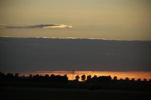 sunset in the netherlands, clouds, colors photo