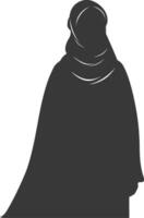 silueta hijab símbolo negro color solamente vector