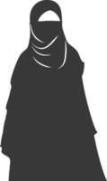 Silhouette hijab symbol black color only vector