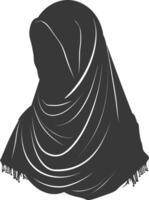 Silhouette hijab symbol black color only vector