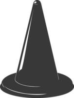 Silhouette rubber cone black color only vector