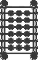 silhouette abacus black color only vector