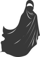 silueta hijab símbolo negro color solamente vector