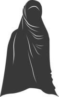 Silhouette hijab symbol black color only vector