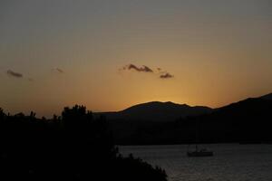 sunrise in lefkada, greece photo