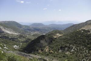 mountains on lefkada, greece photo