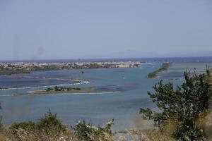 sea and mountains on lefkada, greece photo