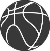 silhouette basketball ball black color only vector