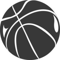 silhouette basketball ball black color only vector