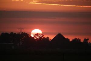 sunset in the netherlands photo