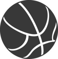 silueta baloncesto pelota negro color solamente vector