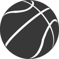 silhouette basketball ball black color only vector