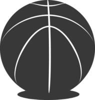 silhouette basketball ball black color only vector