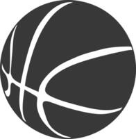 silhouette basketball ball black color only vector