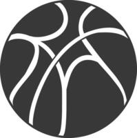 silhouette basketball ball black color only vector