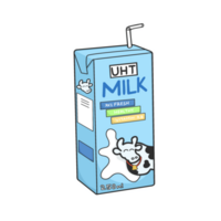 dessin animé Lait carton sur transparent Contexte png