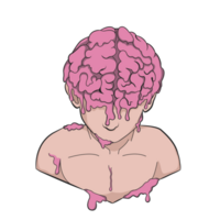 Melted Brain Illustration png