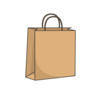 Papier Tasche Aufkleber Illustration png